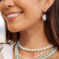 Silver Flameball Pearl Drop Earrings - Kiele