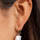 Silver Flameball Pearl Drop Earrings - Kiele