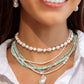 Flameball Baroque Pearl and Gemstone Necklace - Silver Keahi