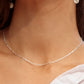 Dainty Silver Paperclip Chain Necklace - Silver Kei