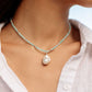 Flameball Baroque Pearl and Gemstone Necklace - Silver Keahi