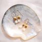 Mother of Pearl & Gold Pikake Dangle Earrings - Lāhela