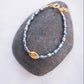 Peacock Freshwater Pearl Bracelet with Gold Pikake Bead - Haʻihaʻi
