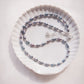 Peacock Rice Pearl & Silver Bead Adjustable Necklace - Silver Pāʻū