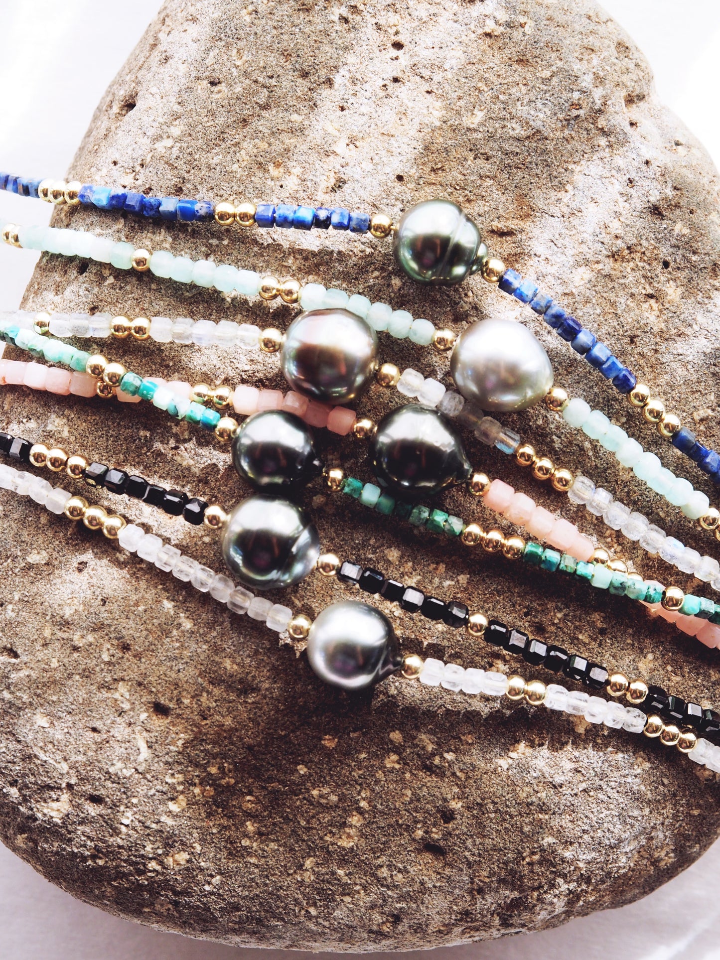 Tahitian Pearl and Gemstone Bracelet - Iolana