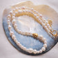 Luxe Baroque Pearl & Gold Pikake Necklace - Makamae