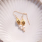 Gold Pikake & Pearl Dangle Earrings - Makamae
