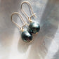 Silver Tahitian Pearl Drop Earrings - Alaula