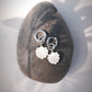 Silver Mother of Pearl Shell Charm Huggie Hoop Earrings - Lanikai