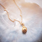 Gold Pikake Drop Pendant Necklace - Lewa