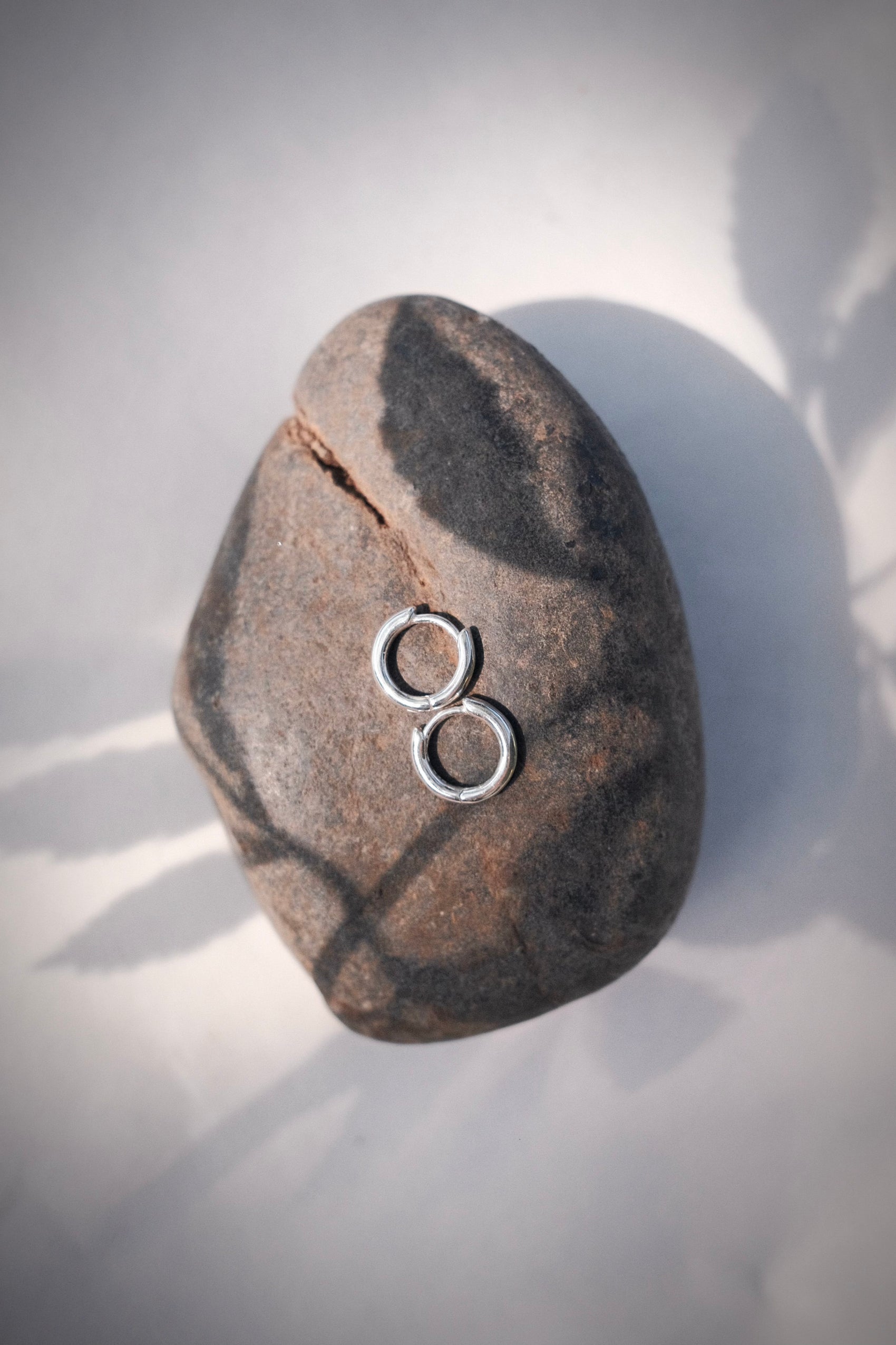 Tiny Silver Huggie Hoop Earrings - Auili'i