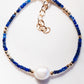 White Pearl and Gemstone Bracelet - Gold Haukea