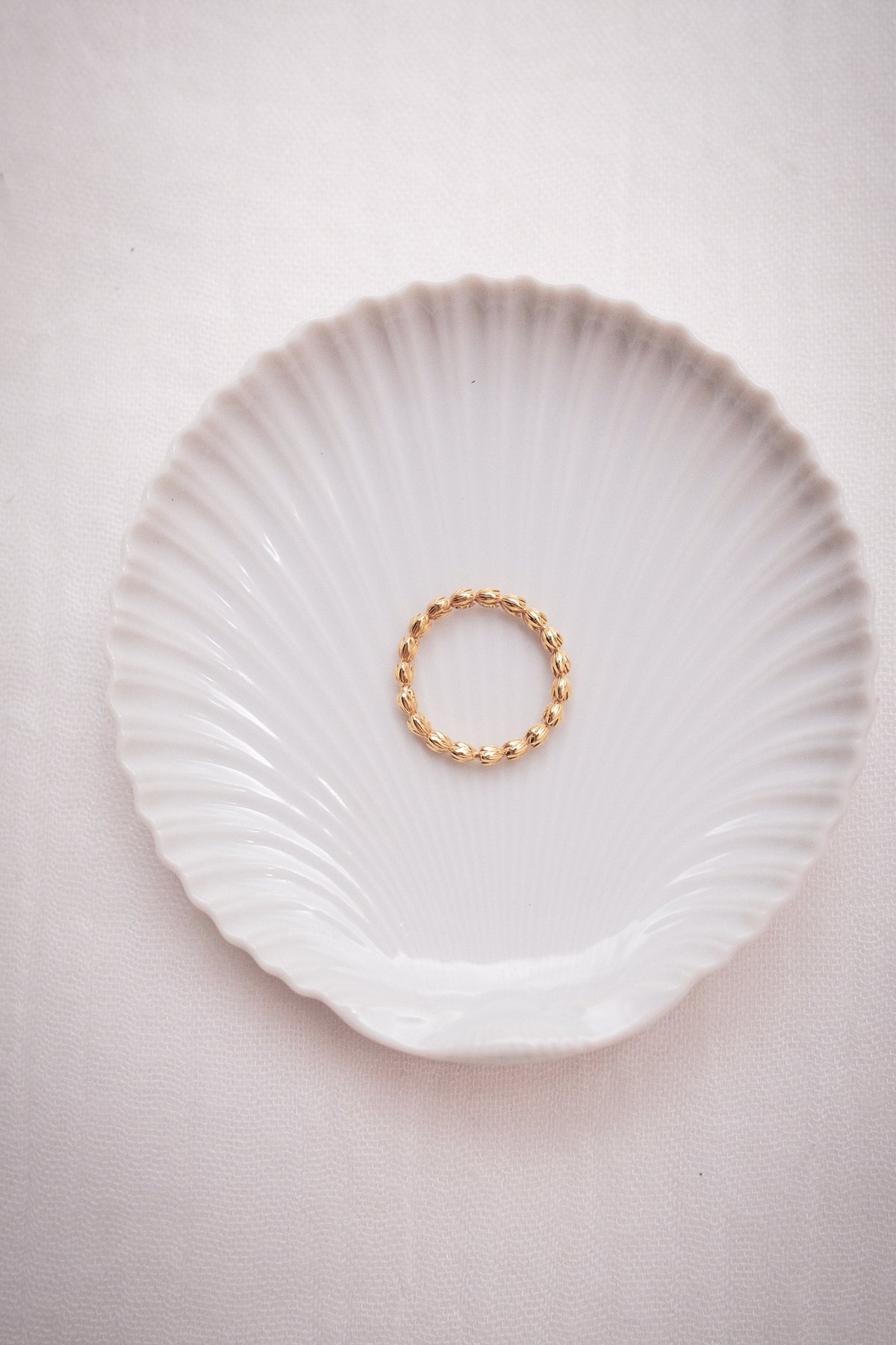 Gold Vermeil Pikake Lei Ring - Pualei