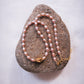 Pink Freshwater Pearl Necklace with Gold Pikake Bead - Puakea