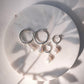 Silver Baroque Pearl Latch Hoop Earrings - Kēhau