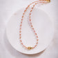 Pink Freshwater Pearl Necklace with Gold Pikake Bead - Puakea