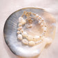 Luminous Pearl & Pikake Beaded Bracelet - Silver Heleleʻi