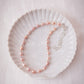 Pink Rice Pearl & Silver Bead Adjustable Anklet - Silver Liko