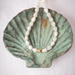 Mother of Pearl & Gold Pikake Beaded Necklace - Gold Hāweo