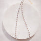 Gray Rice Pearl & Gold Bead Adjustable Necklace - Gold Āhiahi