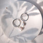 Silver Baroque Pearl Latch Hoop Earrings - Kēhau