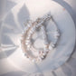 Silver Puka Shell Pearl Bracelet - Maka