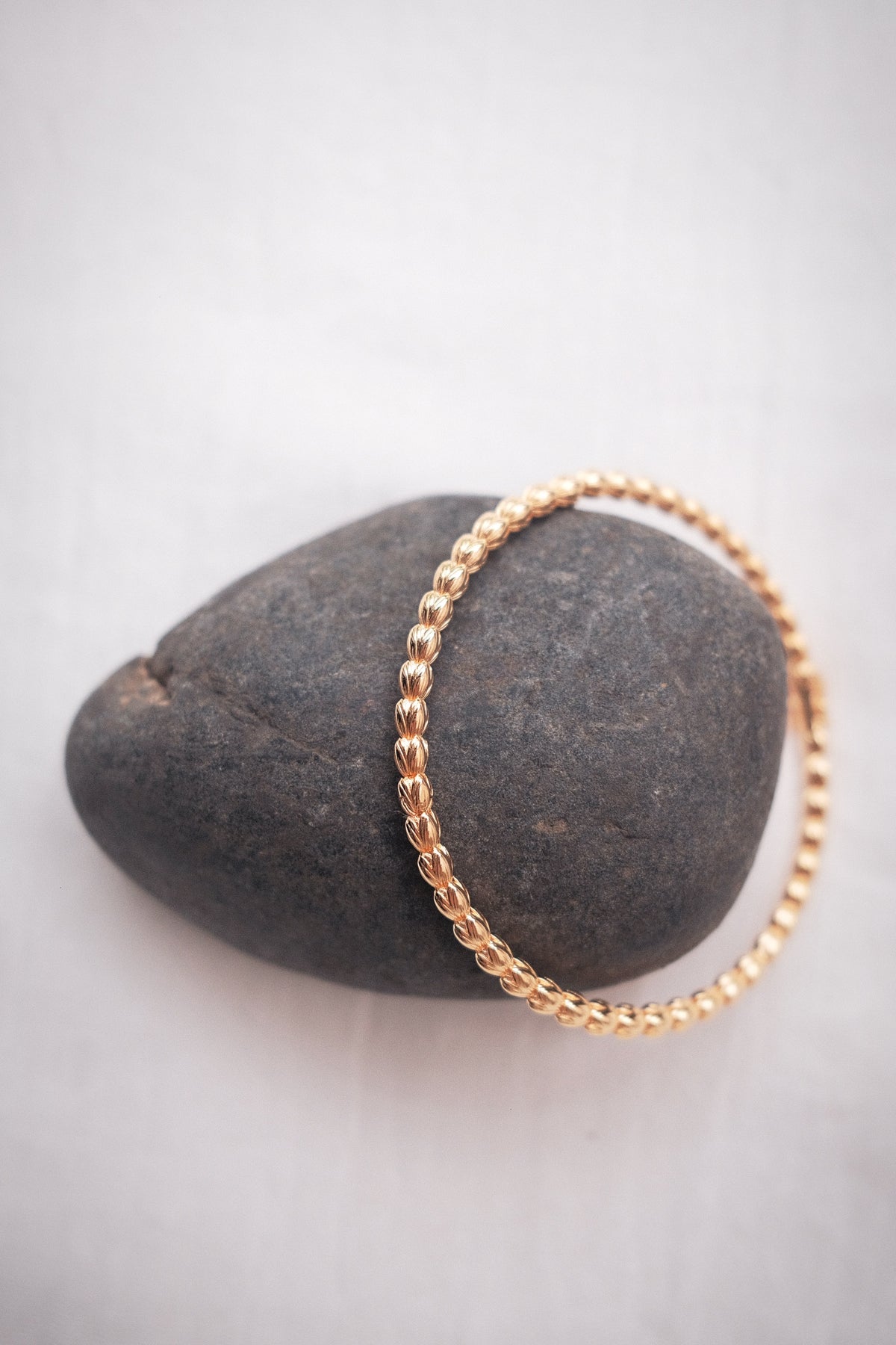 Gold Pikake Lei Hinged Bangle - Pualei