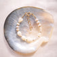 Luminous Pearl & Pikake Beaded Bracelet - Gold Heleleʻi