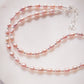 Pink Rice Pearl & Silver Bead Adjustable Necklace - Silver Liko