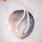 Mother of Pearl & Gold Pikake Beaded Necklace - Gold Hāweo