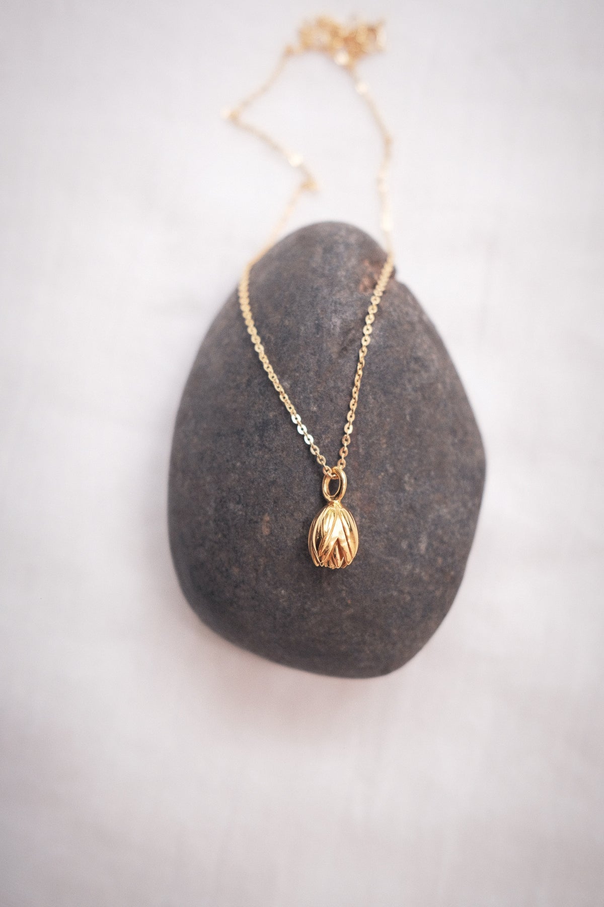 Gold Pikake Drop Pendant Necklace - Lewa