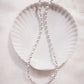 Gray Rice Pearl & Silver Bead Adjustable Necklace - Silver Āhiahi