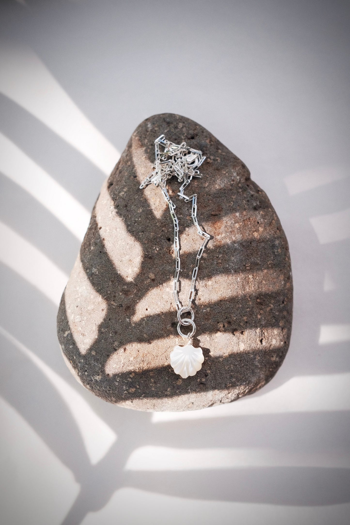 Silver Seashell Chain Necklace - Kainalu