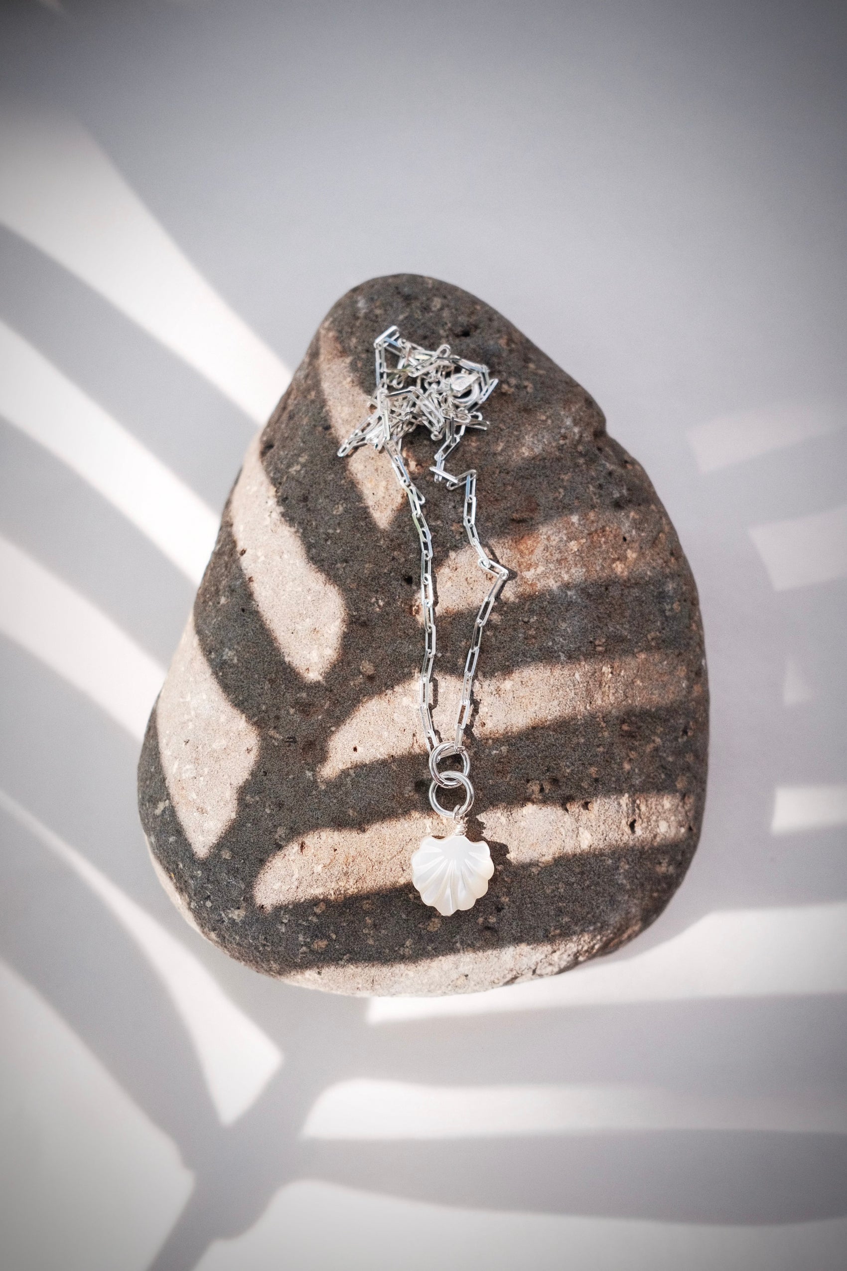 Silver Seashell Chain Necklace - Kainalu