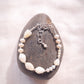 Luminous Pearl & Pikake Beaded Bracelet - Silver Heleleʻi