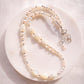 Luminous Pearl & Pikake Beaded Necklace - Silver Heleleʻi