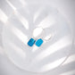 Howlite Turquoise Silver Medium Hoop Earrings - Silver Alaka'i