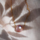 Single Floating Pink Pearl Necklace - Lokapele