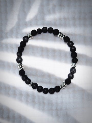 8Mm Black Lava Stone Beads Bracelet Set Skull Men Bracelets for Women  Jewelery | eBay