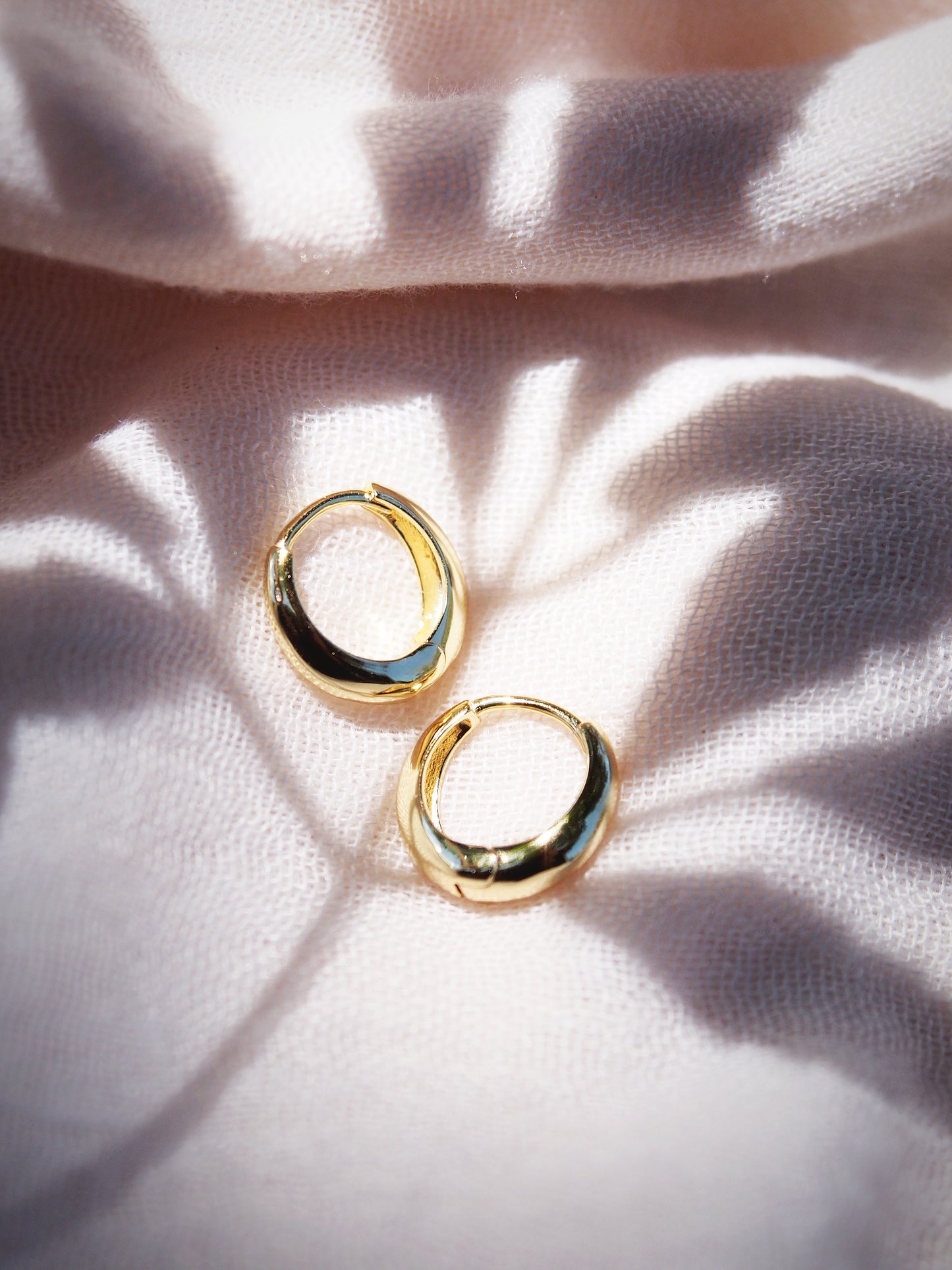 Mini Gold Dome Huggie Hoop Earrings - Aniani