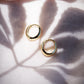 Mini Gold Dome Huggie Hoop Earrings - Aniani