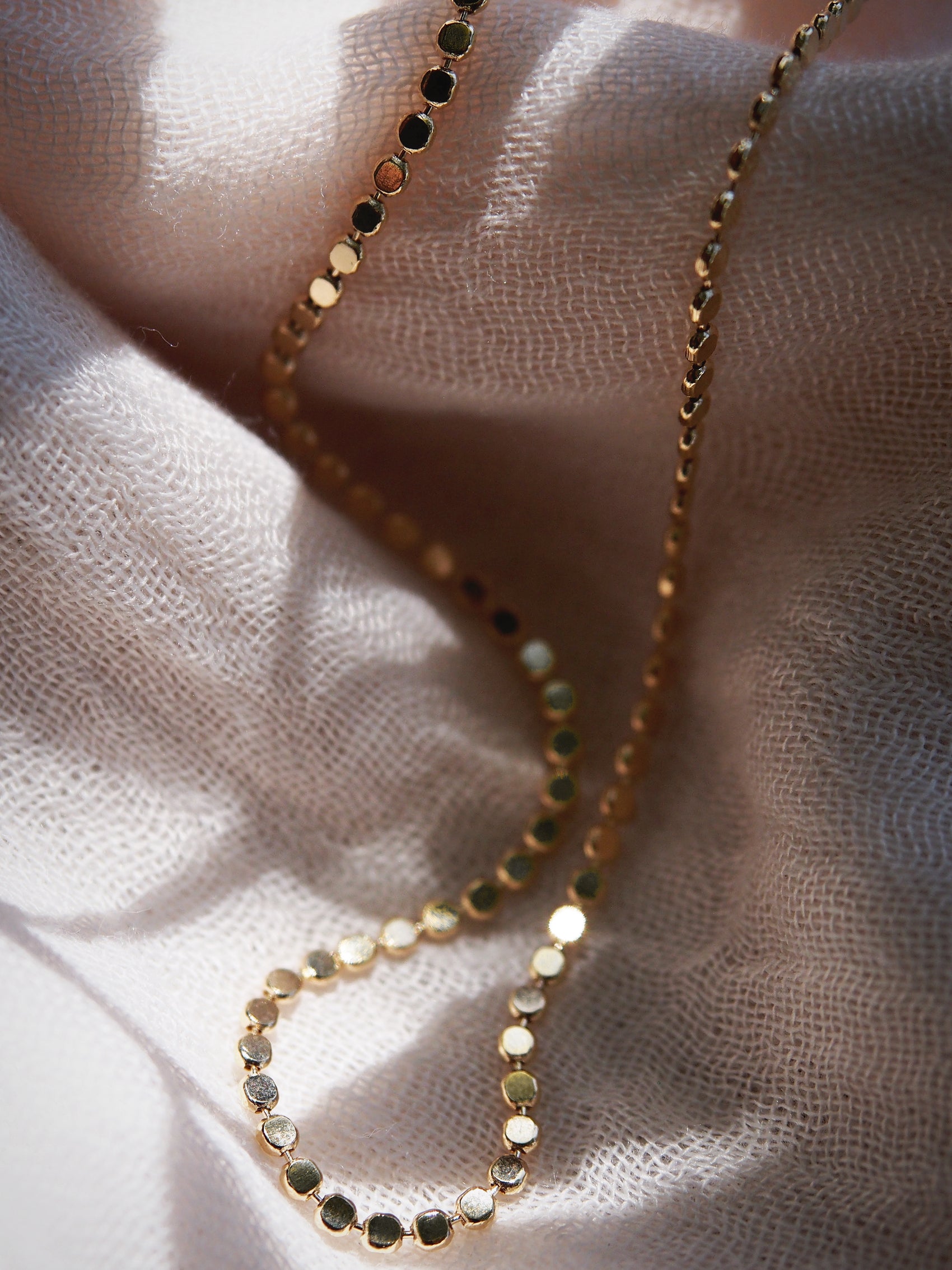Gold Flat Dot Chain Necklace - Makali'i