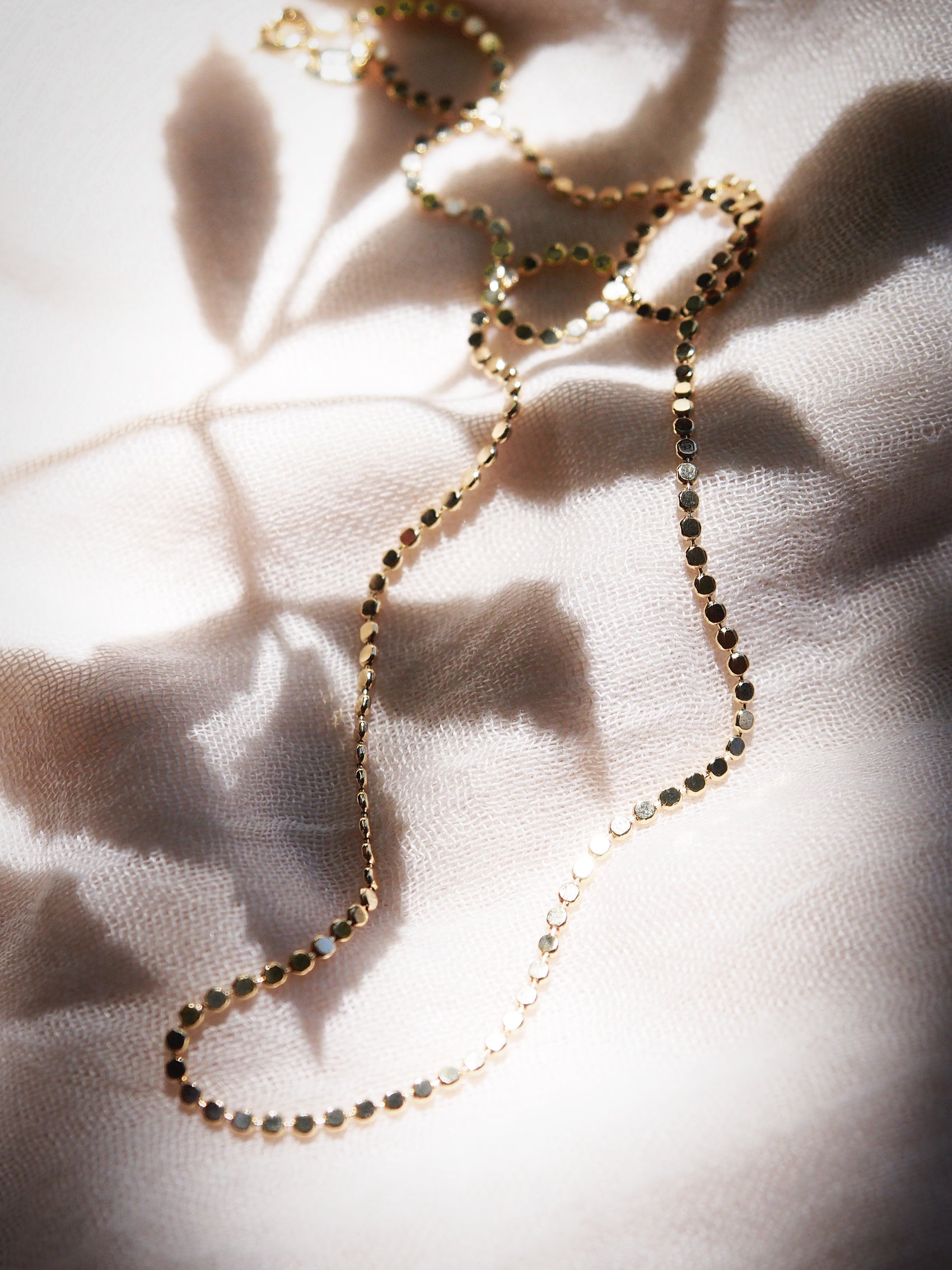 Gold Flat Dot Chain Necklace - Makali'i