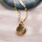 Gold Scallop Shell Necklace - Hoaka
