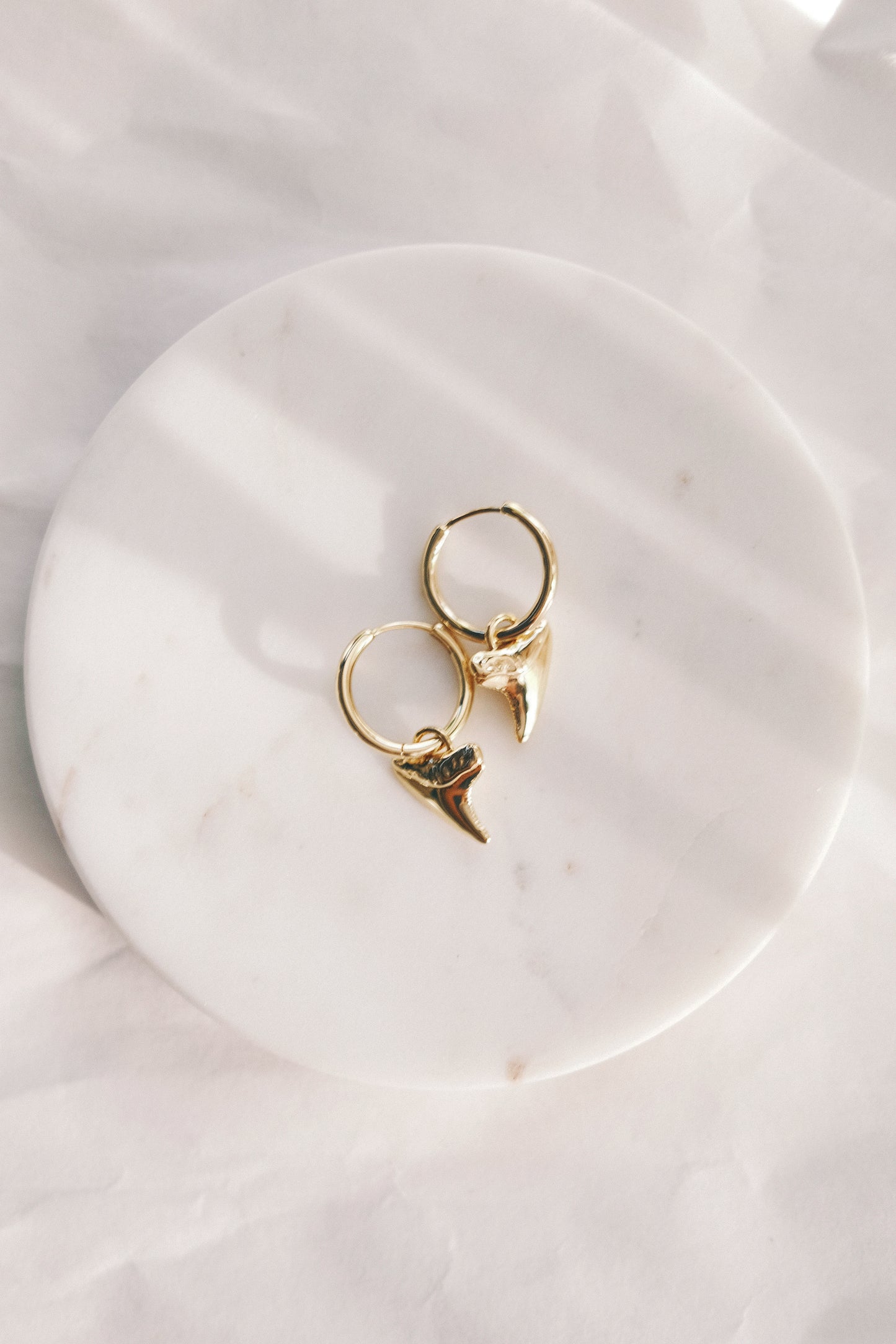 Statement Shark Tooth Hoop Earrings - Mano