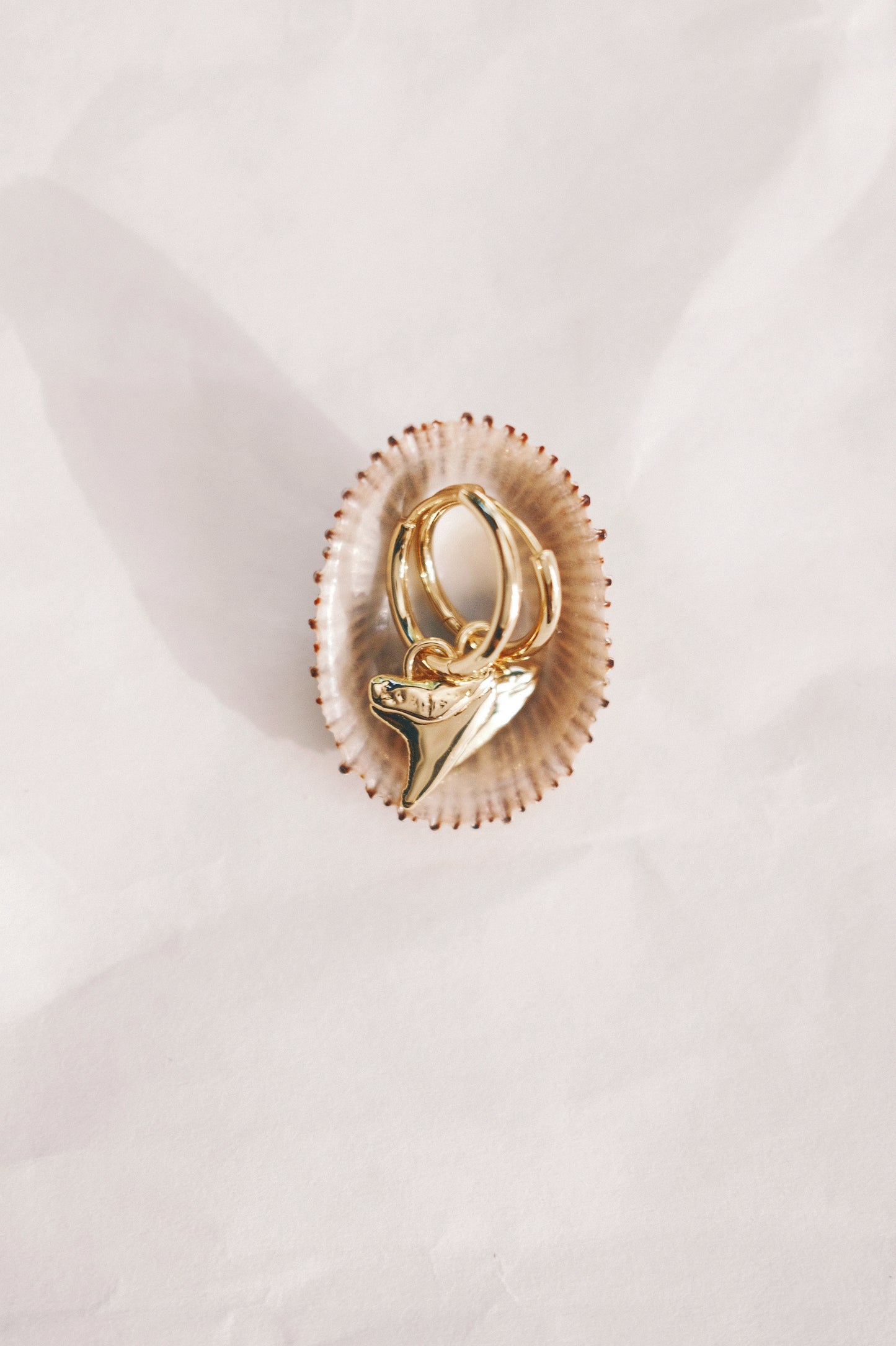 Statement Shark Tooth Hoop Earrings - Mano