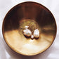 Gold Flameball Pearl Drop Earrings - Kiele