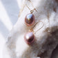 Pink Freshwater Pearl Gold Drop Earrings - Akala