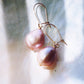 Pink Freshwater Pearl Silver Drop Earrings - Akala
