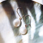 White Freshwater Pearl Drop Earrings - Gold Haukea